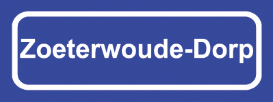 Koelkastmagneet plaatsnaambord Zoeterwoude-Dorp