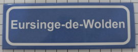 Koelkastmagneet plaatsnaambord Eursinge-de-Wolden