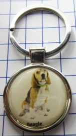 Sleutelhanger metaal rond hond SLE503