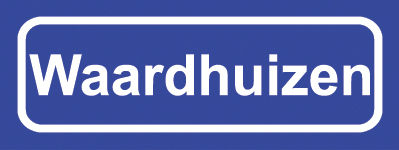 Koelkastmagneet plaatsnaambord Waardhuizen
