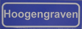 Koelkastmagneet plaatsnaambord Hoogengraven