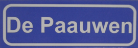 Koelkastmagneet plaatsnaambord De Paauwen