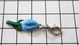 CLI 012 clip tulpje emaille blauw