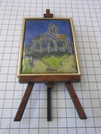 SCH 042 Schildersezeltje 16 cm hoog, Vincent van Gogh, Kerkje