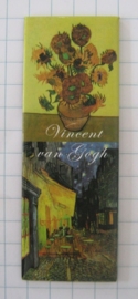 Vincent Van Gogh Panoramakoelkastmagneet combi met Zonnebloemen en cafe  MAC 21.401