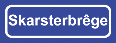 Koelkastmagneet plaatsnaambord Skarsterbrêge