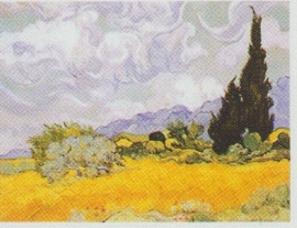 Kwaliteitsposter 35 x 45 cm  Cypresboom - Vincent van Gogh, pakketpost