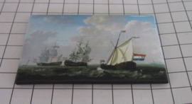 koelkastmagneet Holland Zeilschepen Nederlandse vlag 20.519