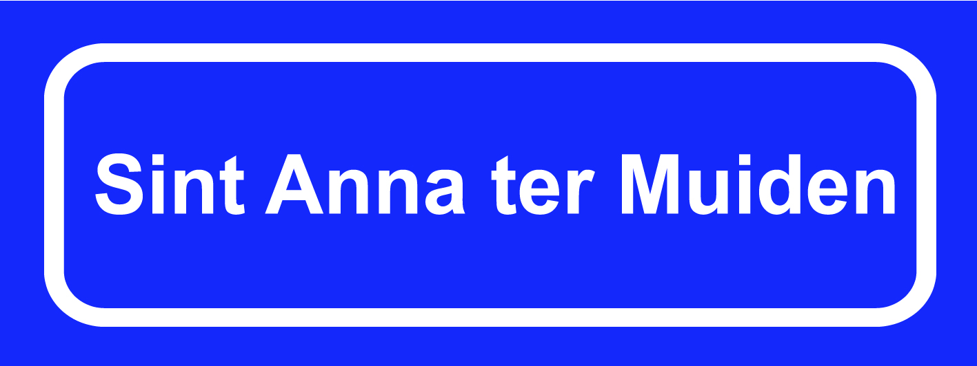 Koelkastmagneet plaatsnaambord Sint Anna ter Muiden