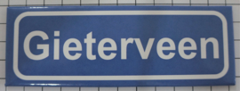 Koelkastmagneet plaatsnaambord Gieterveen