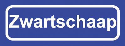 Koelkastmagneet plaatsnaambord Zwartschaap