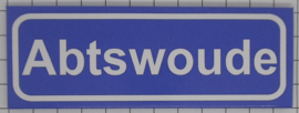 Koelkastmagneet plaatsnaambord Abtswoude