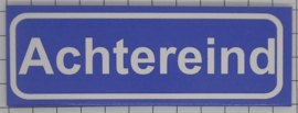 Koelkastmagneet plaatsnaambord Achtereind