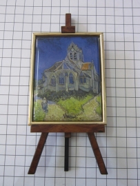 SCH 042 Schildersezeltje 16 cm hoog, Vincent van Gogh, Kerkje