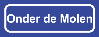 Koelkastmagneet plaatsnaambord Onder de Molen
