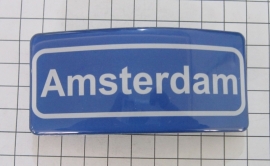 Haarspeld rechthoek plaatsnaambord Amsterdam HAR319, made in France haarclip, beste kwaliteit, klemt uitstekend.