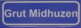 Koelkastmagneet plaatsnaambord Grut Midhuzen