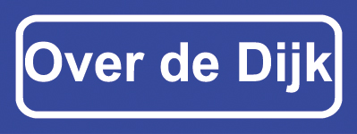 Koelkastmagneet plaatsnaambord Over de Dijk