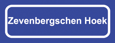 Koelkastmagneet plaatsnaambord Zevenbergschen Hoek