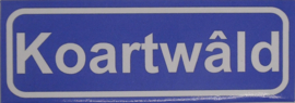 Koelkastmagneet plaatsnaambord Koartwâld