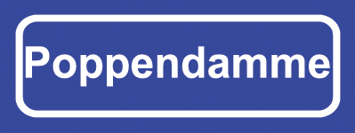 Koelkastmagneet plaatsnaambord Poppendamme