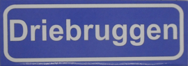 Koelkastmagneet plaatsnaambord Driebruggen