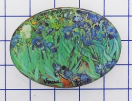 Irissen Vincent van Gogh HAM 403 Haarspeldje 4 cm, made in France haarclip, beste kwaliteit, klemt uitstekend.