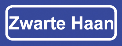 Koelkastmagneet plaatsnaambord Zwarte Haan