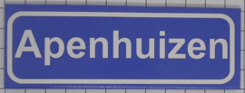 Koelkastmagneet plaatsnaambord Apenhuizen