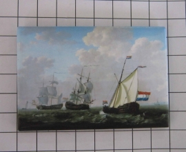 koelkastmagneet Holland MAC:20.519 Zeilschepen Nederlandse vlag