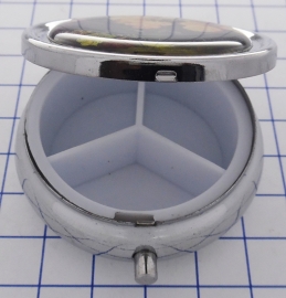 PIL421 pillendoosje met spiegel roze bloemen Vincent van Gogh