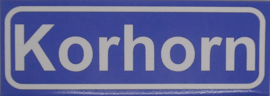 Koelkastmagneet plaatsnaambord Korhorn