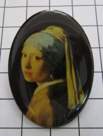 BRO 900 broche meisje parel Vermeer