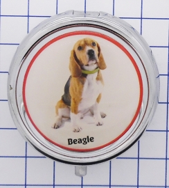 PIL 378 pillendoosje met spiegel beagle