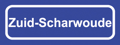 Koelkastmagneet plaatsnaambord Zuid-Scharwoude