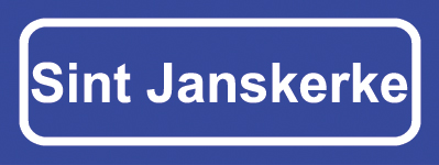 Koelkastmagneet plaatsnaambord Sint Janskerke