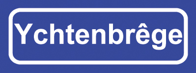 Koelkastmagneet plaatsnaambord Ychtenbrêge