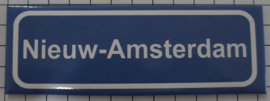 Koelkastmagneet plaatsnaambord Nieuw-Amsterdam