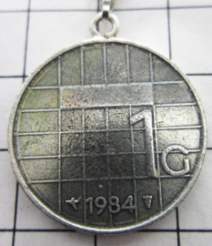 MHA210  kettinkje met verzilverde gulden 1984 uitverkocht