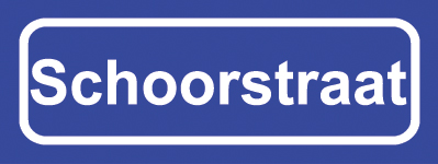 Koelkastmagneet plaatsnaambord Schoorstraat