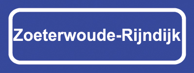 Koelkastmagneet plaatsnaambord Zoeterwoude-Rijndijk