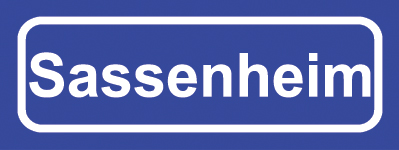 Koelkastmagneet plaatsnaambord Sassenheim