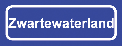 Koelkastmagneet plaatsnaambord Zwartewaterland