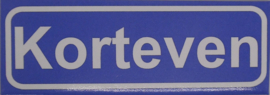 Koelkastmagneet plaatsnaambord Korteven