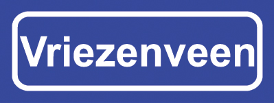 Koelkastmagneet plaatsnaambord Vriezenveen