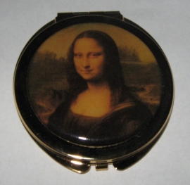 SPI 102 Spiegeldoosje Mona Lisa verguld rond