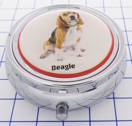 PIL 378 pillendoosje met spiegel beagle