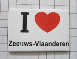 koelkastmagneet I ♥ Zeeuws-Vlaanderen N_ZE3.001