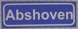 Koelkastmagneet plaatsnaambord Abshoven