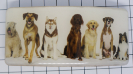 HAR 501 haarspeld rechthoek Honden op rij, made in France haarclip, beste kwaliteit, klemt uitstekend.